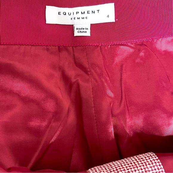 New Equipment Femme Berke Trouser in Brick and Natural White Size 4 - Picture 5 of 5